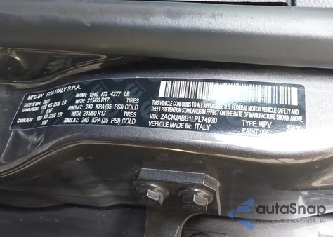 2020 Jeep Renegade Latitude Fwd из США, поврежденный, VIN ZACNJABB1LPL74930